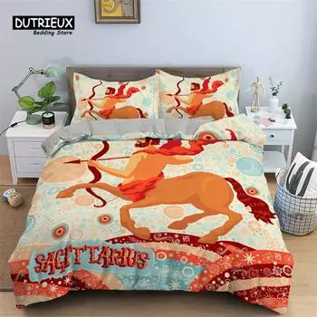 Animal Theme Duvet Cover 3D Shooter Print Bedding Set King Full For Kids Adult Microfiber Horse Comforter Cover With Pillowcase EU single(135x200cm)