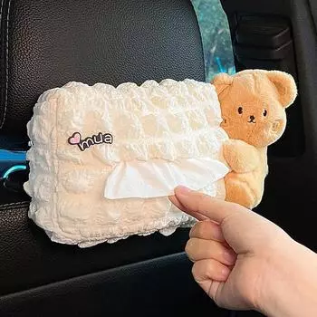 Animal Tissue Box Car Cartoon Tissue Box Car Napkin Dispenser Car Tissue Bag Facial Paper Storage Case Travel Tissue Holder Fits