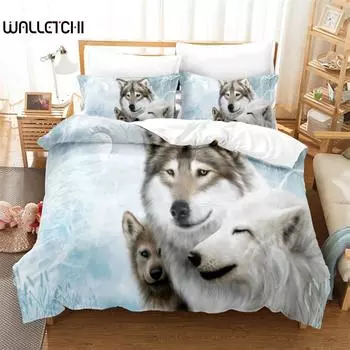 Animal World Bedding Set Duvet Cover Set 3d Bedding Digital Printing Bed Linen Queen Size Bedding Set Fashion Design EU single(135x200cm)