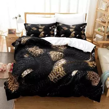 Animal Yinuoda Snake Bedding Set Single Twin Full Queen King Size Bed Set Aldult Kid Bedroom Duvetcover Sets Anime Bed 70x133cm 2pcs