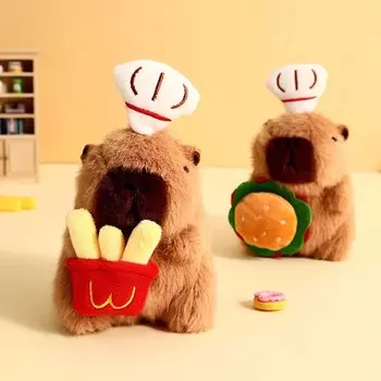 Animals Capybara Keyring Cartoon Guinea Pig Pendant Plush Capybara Keychain Kids Couple StyleC