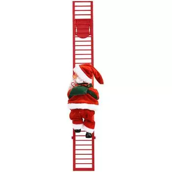Animated Electric Climbing Ladder of Santa Claus, Musical Party Doll, Christmas Decor