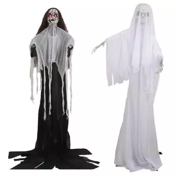 Animated Skeleton with Voice Control Sound Responsive Halloween Decoration for Outdoor Use Eerie Reapers Adorment Dropshipping