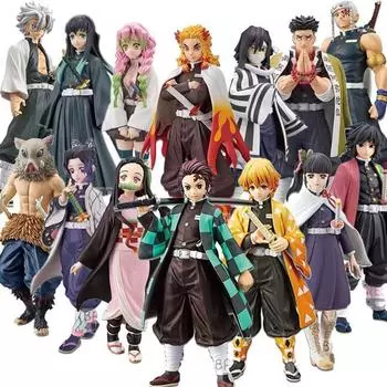 Аниме 16 см Demon Slayer Kimetsu no Yaiba фигурка Камадо Танджиро фигурка Agatsuma Zenitsu Nezuko Warrior ПВХ модель игрушки