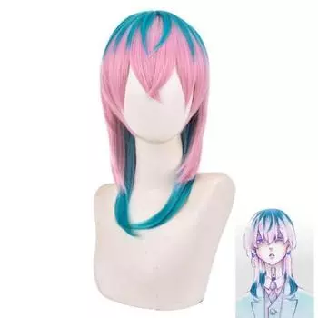 Аниме 50 см Токио Мстители Косплей Риндо Хайтани Косплей Парик Розовый Смешанный Синий Жаростойкие Синтетические Партии Волосы 50cm розовый