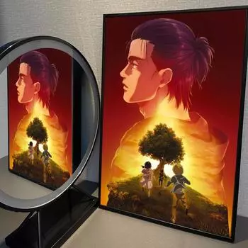 Аниме A-AttackS на T-Titan Принты и постеры хорошего качества Водонепроницаемая бумажная наклейка Постеры для баров и кофеен Наклейки на стену 21cm30cm NoFrame