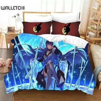 Anime Akame ga KILL Bedding Set,Duvet Cover Comforter Bed Set Quilt Cover Pillowcase,King Queen Twin Size Boys Girls Adultse 135x200cm 2pcs