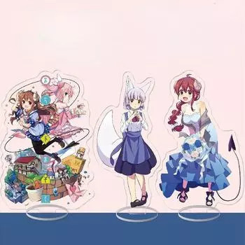 Аниме акриловая подставка фигурка игрушка Демон девушка по соседству ПВХ акриловая подставка Machikado Mazoku настольная подставка модель игрушка подарок