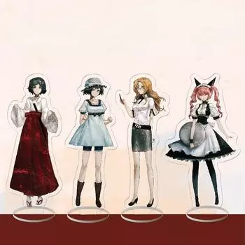 Аниме акриловая подставка фигурка игрушка Steins Gate ПВХ акрил Okabe Rintarou настольная подставка модель игрушка подарок