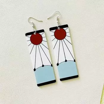 Аниме акриловые серьги с персонажами Танджиро, модные индивидуальные серьги с подвеской в виде дикого демона, актера, девушки, ювелирные изделия, подарок