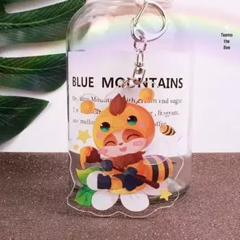 Аниме акриловый двухслойный сэндвич-подвесной брелок - Lualu Blind Monk Yasuo Comic Exhibition Accessories Ahri Star Guardian Pendant; 6cm