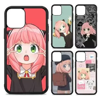 Чехол для телефона Anime Anya Forger, силиконовый чехол из ПК+ТПУ для iPhone 11 12 13 Pro Max 8 7 6 Plus X SE XR, жесткие чехлы iphone 14