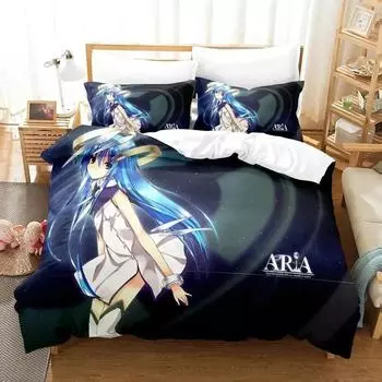 Аниме Ария Алая Пуля Hidan no Aria Постельный Комплект Пододеяльник Набор для Кровати Покрывало Наволочка Одеяло Кинг Квин Сайз US Queen(228x228cm