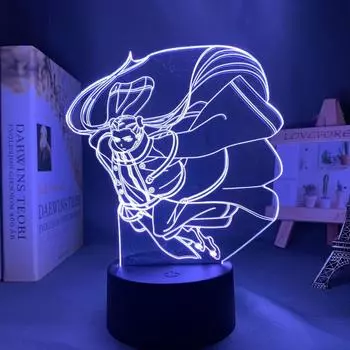 Аниме Arpeggio of Blue Steel Night Light Haruna Figure LED Bedside Lamp Товары для фанатов BlackBaseNoRemote