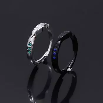 Аниме Атака Титанов Shingeki No Kyojin Кольцо Косплей Эрен Йегер Леви Акерман Регулируемые открывающиеся Кольца Пара Ювелирных Изделий Подарки resizable