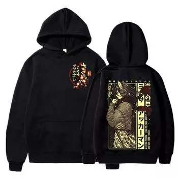 Аниме Атака титанов Толстовка свитера Микаса Акерман Эрен Манга Длинные рукава Толстовки Harajuku Осень Зима Спортивный костюм S чёрный