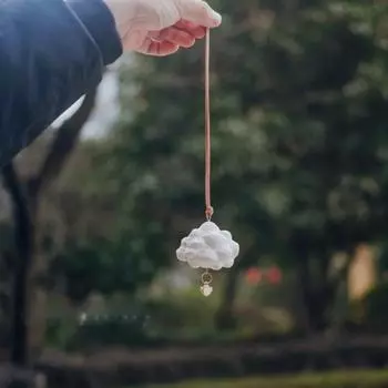 Аниме автомобильные аксессуары Облако Резьба по дереву Автомобильная подвесная комната Салон автомобиля Зеркало заднего вида Декоративная подвеска Подарок на день рождения синий