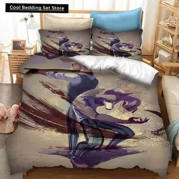 Anime BEASTARS 3D Print Bedding Set Duvet Covers Pillowcases 2/3 Piece Comforter Bedding Sets Bedclothes Bed Linen Home Textiles EU single(135x200cm)