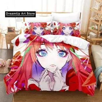 Anime Bed Sheet Set Belle Bedding Set Single Twin Full Queen King Size Bed Set Adult Kid Bedroom Duvet cover Sets Home Textiles EU Single 90x200cm
