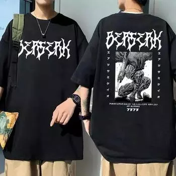 Аниме Berserk Guts футболка унисекс хлопковые футболки унисекс женская обычная футболка винтажные футболки Unisexga Swordsman Gatsu Sacrifice Zodd Unisexga