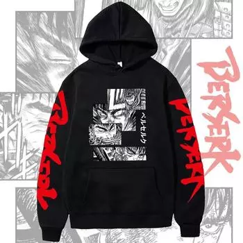 Аниме Berserk Hoodies для мужчин Японский Harajuku XS