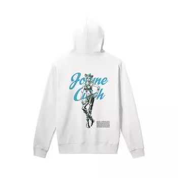 Аниме Bizarre Adventure Stone Jorin Kujo Ani Art BLACK LABEL Back Print Hoodie XL Size JoJo s Ocean Womens