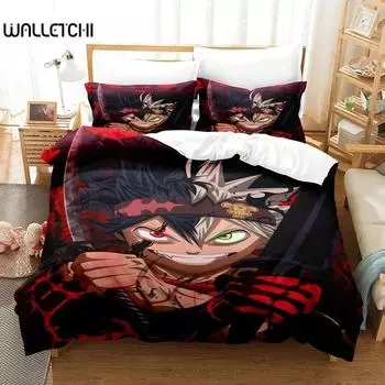 Anime Black Clover Bedding Set Duvet Cover Bed Set Quilt Cover Pillowcase Comforter king Queen Size Boys Adult Bedding Set 70x133cm 2pcs