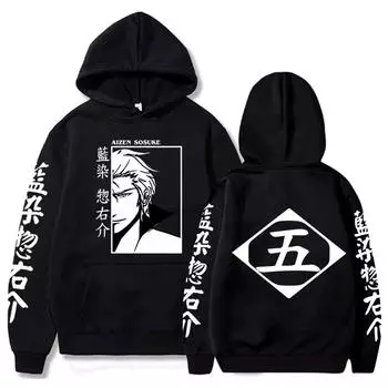 Аниме Bleach Hoodies Men Aizen Sosuke Косплей Костюм Длинные рукава Пуловеры Осень Зима Женщины Мальчик Одежда S