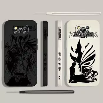 Аниме BLEACH Куросаки Ичиго для Xiaomi Poco чехол для телефона X4 X3 F4 F3 NFC M5 M4 M3 GT S Pro 4G 5G Liquid левая веревка крышка Poco C3