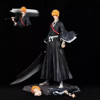 Аниме Bleach Куросаки Ичиго GK Статуя ПВХ Фигурки Коллекция Модель Кукла Игрушки Подарки чёрный
