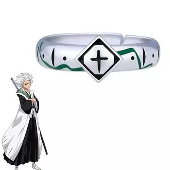 Аниме Bleach Ring Hitsugaya Toushirou Косплей Унисекс Регулируемое отверстие Аниме Ювелирные изделия Кольца Аксессуары Подарки как