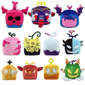 Аниме Blox фрукты плюшевые игрушки фрукты леопардовый узор плюшевые куклы подарок на день рождения для детей