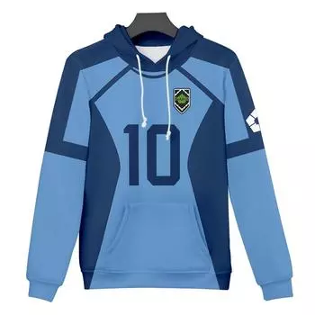 Аниме Blue Lock 3D Print Hoodies Мужские Женские Модные Повседневные Толстовки Оверсайз Пуловеры С Капюшоном Толстовки Спортивные Костюмы Мужская Одежда L