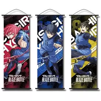 Аниме Blue Lock Isagi Yoichi Bachira Meguru Kunigami Rensuke косплей висит постер с изображением