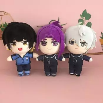Аниме Blue Lock Isagi Yoichi плюшевая кукла 20 см Seishiro Nagi Reo Mikage милая мягкая подушка подарок на Хэллоуин Isagi Yoichi