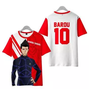 Аниме Blue Lock Jersey Мужская футболка Косплей Bastard Munchen Модные футбольные майки Летние оригинальные женские футбольные детские футболки S