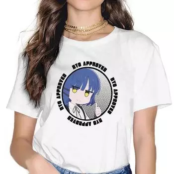 Аниме Bocchi The Rock Ryo Yamada одобряет футболку с графическим принтом для женщин, топы, винтажная мода, волокно, полиэстер, футболка Harajuku M белый