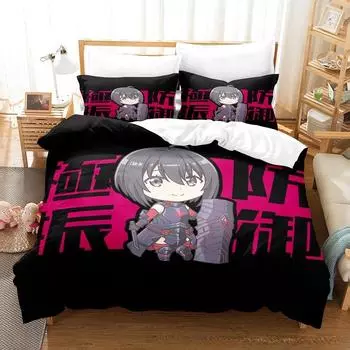 Anime BOFURI I Don’t Want to Get Hurt, so I’ll Max Out My Defense Bedding Set Single Twin Full Queen King Size Bed Set Adult Kid EU Twin 135x200cm