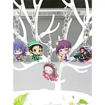 Аниме брелки брелок Demon Slayer Kimetsu No Yaiba акриловый брелок милый смешной мультфильм для друзей