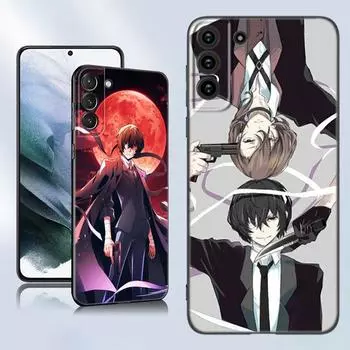 Аниме Bungo Stray Dog черный силиконовый чехол для телефона Samsung Galaxy S23 S21 S20 FE S24 S22 Ultra S10E S10 S9 S8 Plus Samsung S23 Plus