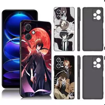 Аниме Bungo Stray Dog черный силиконовый чехол для телефона Xiaomi Redmi Note 9 10 11 11S 11T 12 13 Pro 5G Plus 9S 10S 12S Redmi Note13 ProPlus