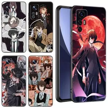 Аниме Bungo Stray Dog черный силиконовый чехол для телефона Xiaomi Mi 9 SE 8 10T 11 12 13 Lite 9T 11T 12S 12T 13T 14 Pro 5G NE 11i 12X Xiaomi 12(12S)