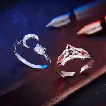 Аниме Bungo Stray Dogs Ring Nakahara Chuya Dazai Osamu Ryunosuke Nakajima Atsushi Косплей Унисекс Регулируемые ювелирные кольца Подарки Adjustable Opening