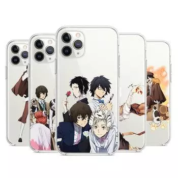 Силиконовый чехол с аниме Bungou Stray Dogs для Apple IPhone 13 12 Mini 11 Pro XS MAX XR X 8 7 6 6S 5 Plus SE, чехол для телефона iPhone 5 5S