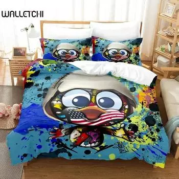 Anime Calimeros Bedding Set Duvet Cover Bed Set Quilt Cover Pillowcase Comforter king Queen Size Boys Adult Bedding Set 70x133cm 2pcs