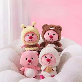 Аниме мультфильм милая плюшевая кукла игрушка милая плюшевая кукла бобр комната спальня диван украшение игрушка девочка подарок about 20cm