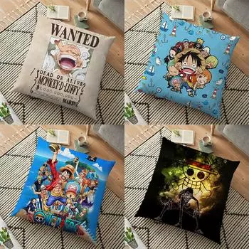 Аниме цельная наволочка в стиле аниме Kawaii Luffy Zoro Sanji, подушка, украшение для детской комнаты, подарки на день рождения 1