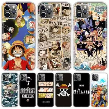Аниме цельный логотип для iPhone 11 13 Pro Max 12 Mini Phone Case X XS XR 6 6S 8 7 Plus SE Apple 5 5S Fundas Cover Coque Capa iPhone 11