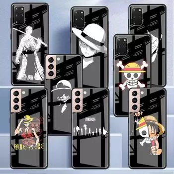 Аниме черный стеклянный чехол для Samsung Galaxy S22 S20 FE S21 Plus чехол для телефона S10 5G S9 Note 20 Ultra 10 Lite Shell Samsung S21 5G