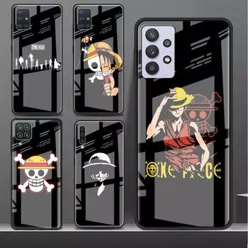 Аниме черный стеклянный чехол для Samsung Galaxy A52 A71 A50 A51 A70 A21s A31 A72 A10 A12 A30 A22 5G чехол для телефона Samsung A53 5G